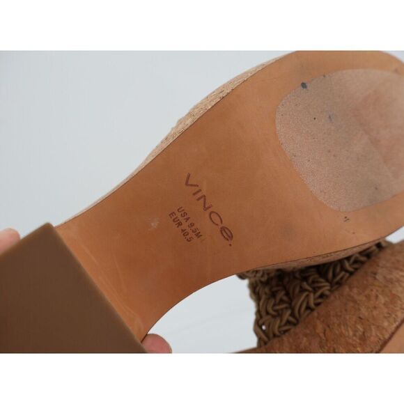 Vince Nicki Croche Women's Shoes Platform Mule Cork Chunky Size 9.5 Sandal Slide - Picture 10 of 12
